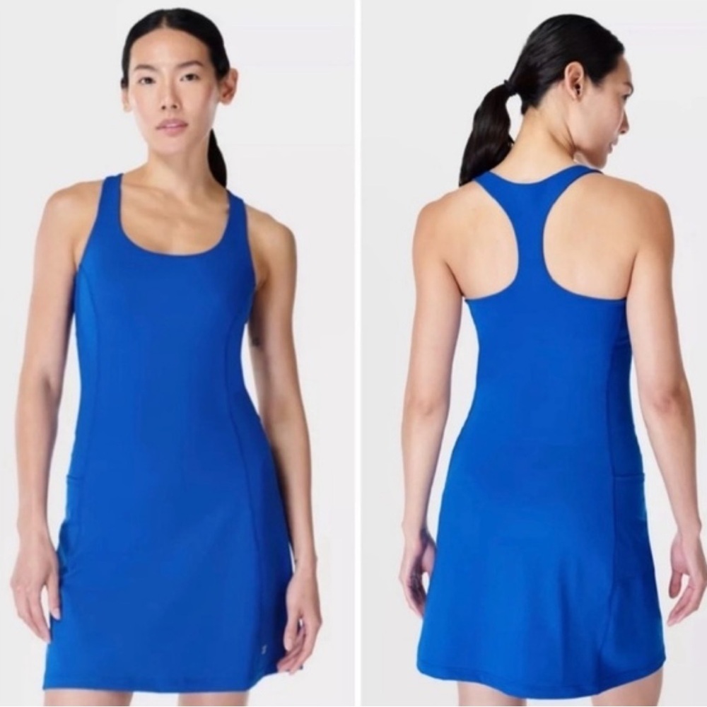 Sweaty Betty Power Workout Lightning Blue Racerback Athletic Dress NWT